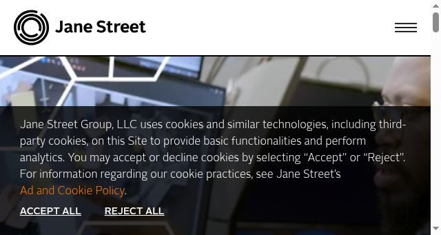 Screenshot of janestreet.com