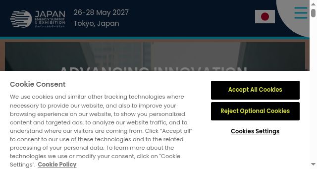Screenshot of japanenergyevent.com