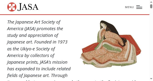 Screenshot of japaneseartsoc.org