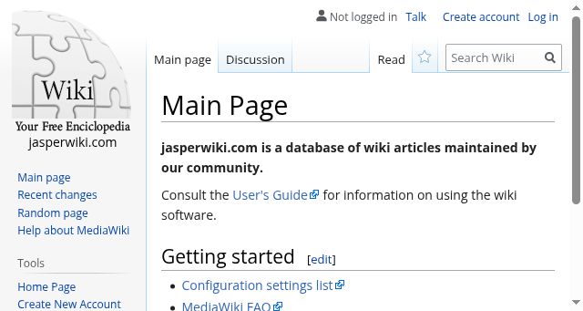 Screenshot of jasperwiki.com