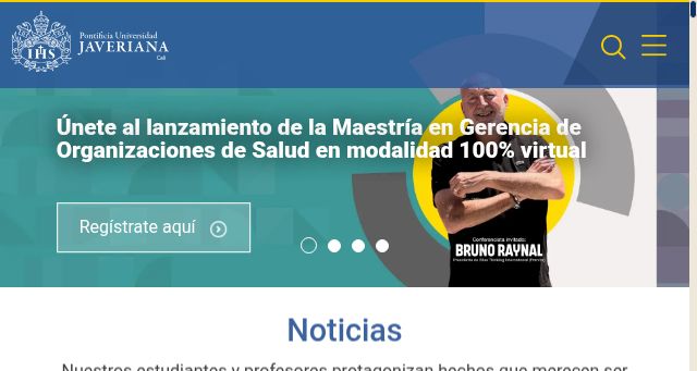 Screenshot of javerianacali.edu.co