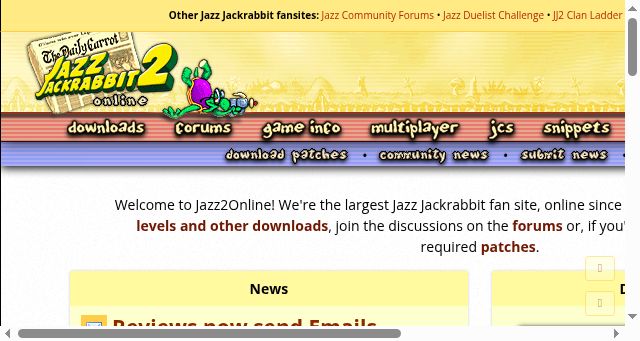Screenshot of jazz2online.com