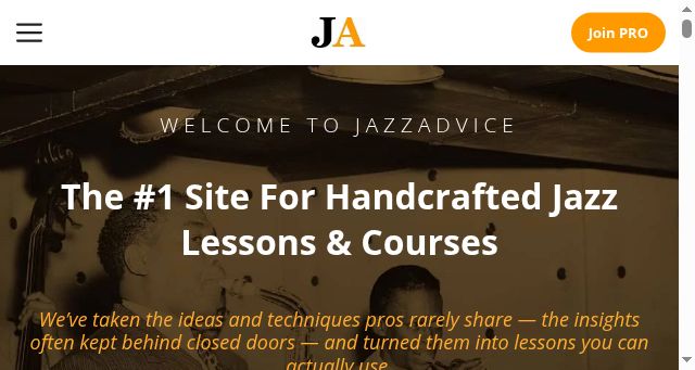 Screenshot of jazzadvice.com