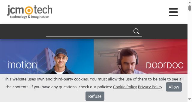 Screenshot of jcm-tech.com