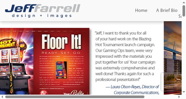 Screenshot of jefffarrell.com