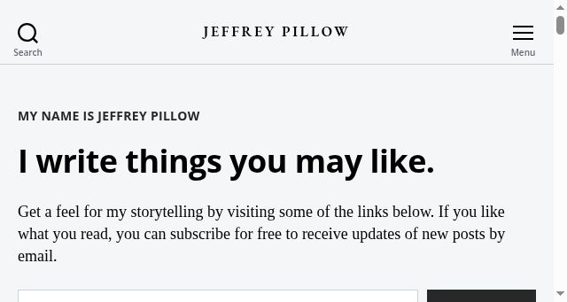 Screenshot of jeffreypillow.com