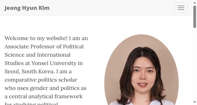 Screenshot of jeonghyunkim.com