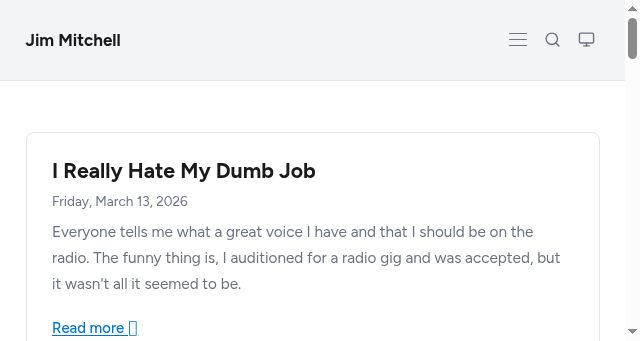 Screenshot of jimmitchell.org