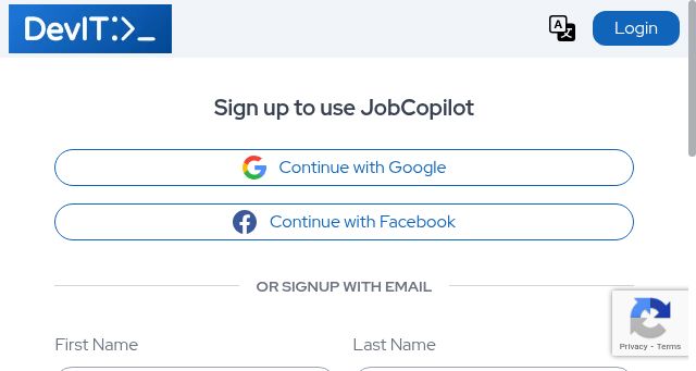 Screenshot of jobcopilot.com