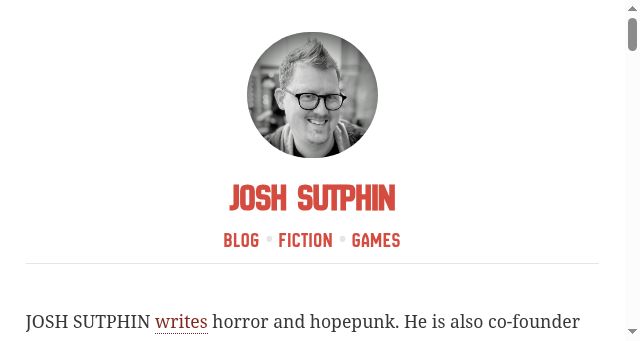 Screenshot of joshsutphin.com