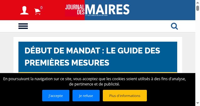 Screenshot of journaldesmaires.com