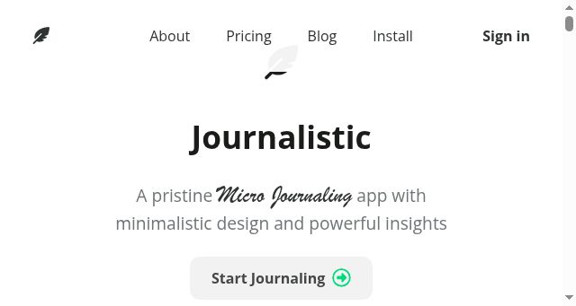 Screenshot of journalisticapp.com
