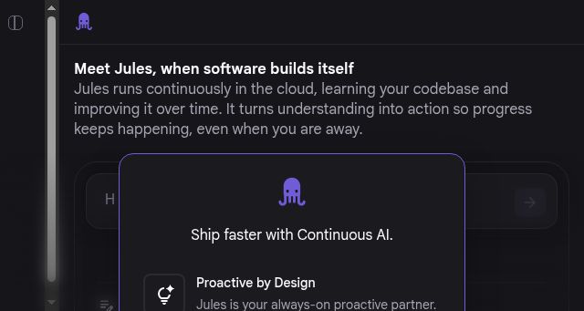 Screenshot of jules.google
