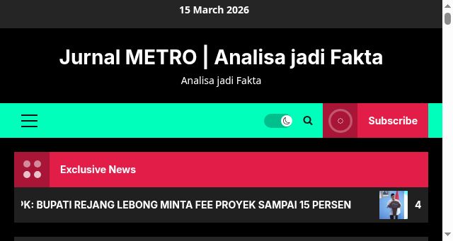Screenshot of jurnalmetro.com
