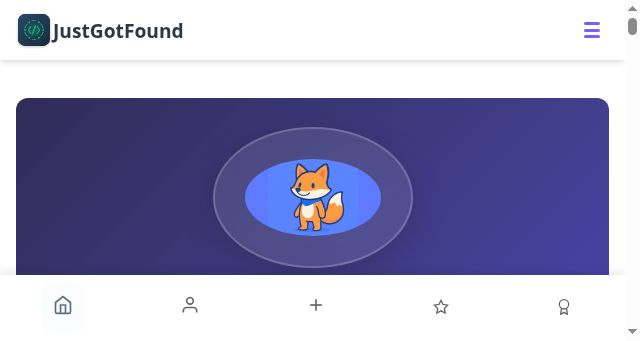 Screenshot of justgotfound.com