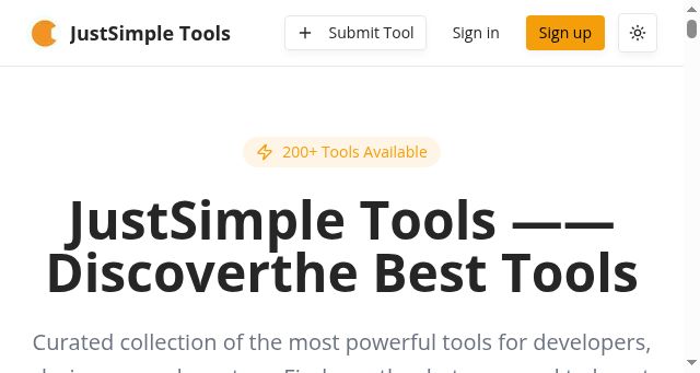 Screenshot of justsimple.tools