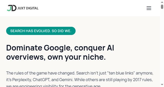 Screenshot of juxtdigital.com