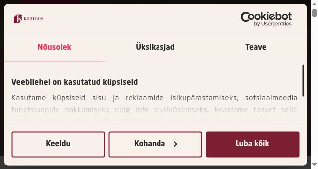 Screenshot of kaamos.ee