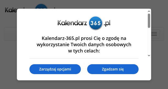 Screenshot of kalendarz-365.pl