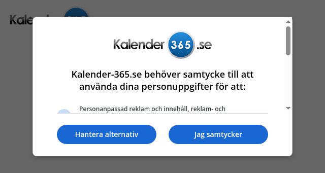 Screenshot of kalender-365.se