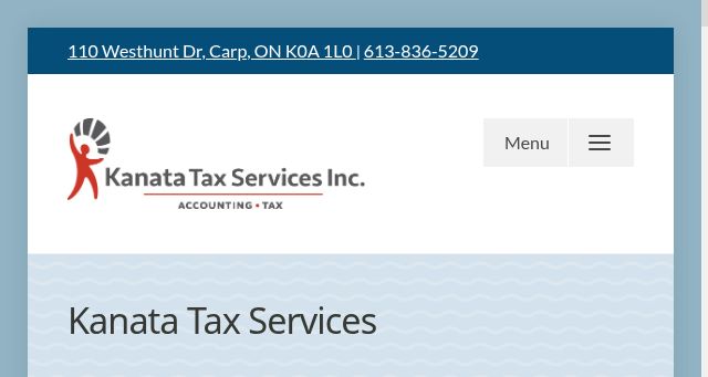 Screenshot of kanatatax.ca