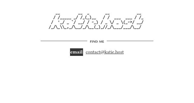 Screenshot of katie.host
