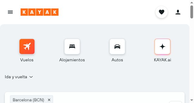 Screenshot of kayak.com.py