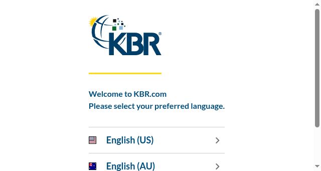 Screenshot of kbr.com