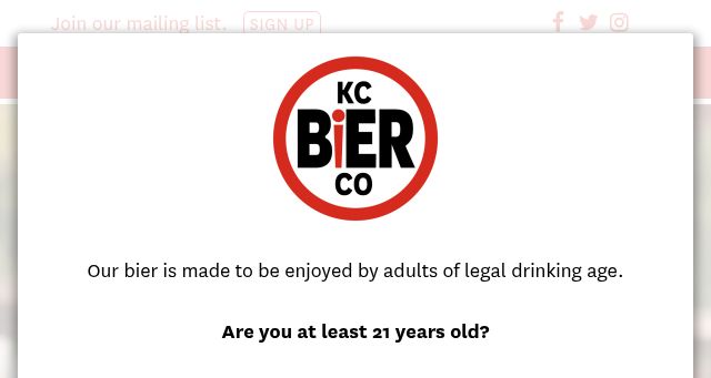 Screenshot of kcbier.com
