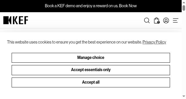 Screenshot of kef.com