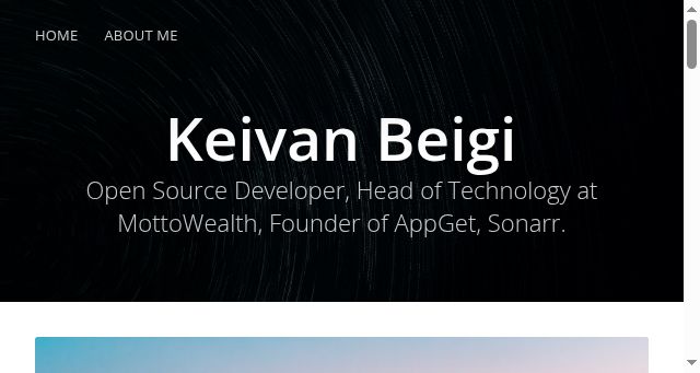 Screenshot of keivan.io