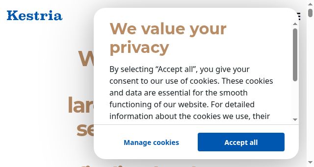 Screenshot of kestria.com