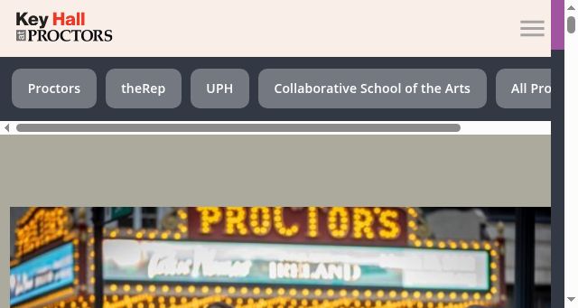 Screenshot of keyhallatproctors.com