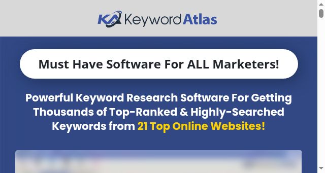 Screenshot of keywordatlas.com