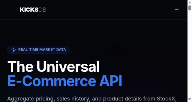 Screenshot of kicks.dev