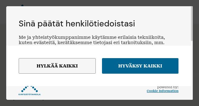 Screenshot of kiinteistotahkola.fi