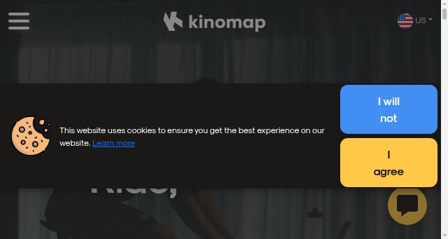 Screenshot of kinomap.com