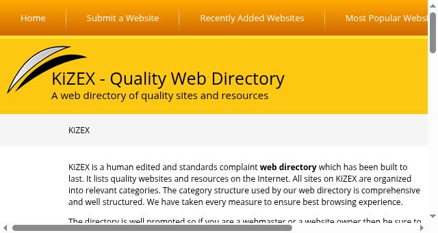 Screenshot of kizex.com