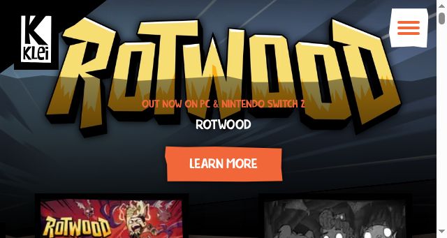 Screenshot of klei.com