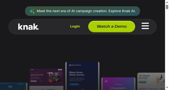Screenshot of knak.com