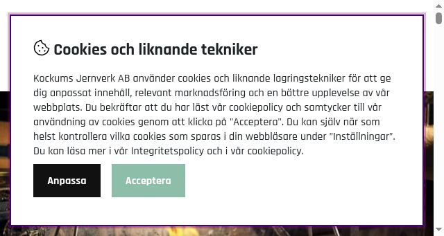 Screenshot of kockumsjernverk.se