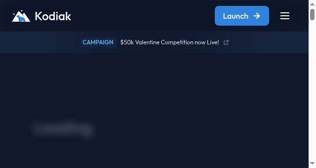 Screenshot of kodiak.finance
