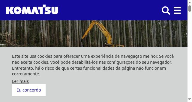 Screenshot of komatsuforest.com.br