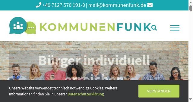 Screenshot of kommunenfunk.de