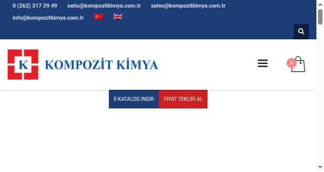 Screenshot of kompozitkimya.com.tr