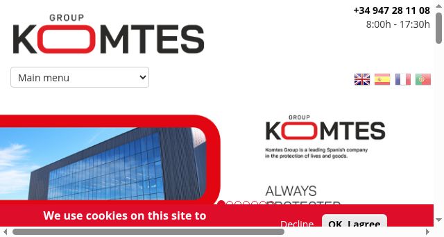 Screenshot of komtes.com