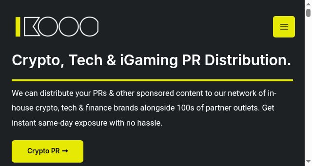 Screenshot of kooc.co.uk