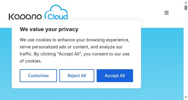 Screenshot of kopano.cloud