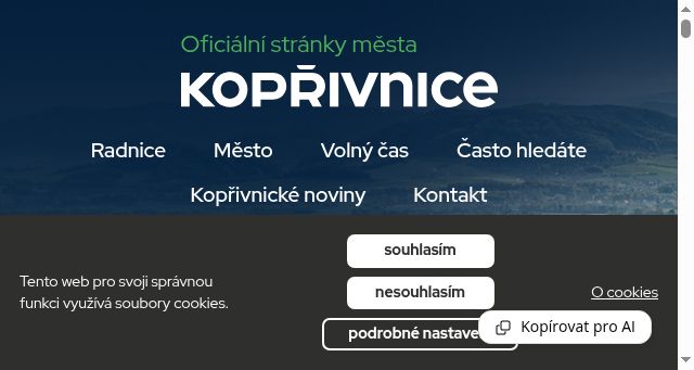 Screenshot of koprivnice.cz