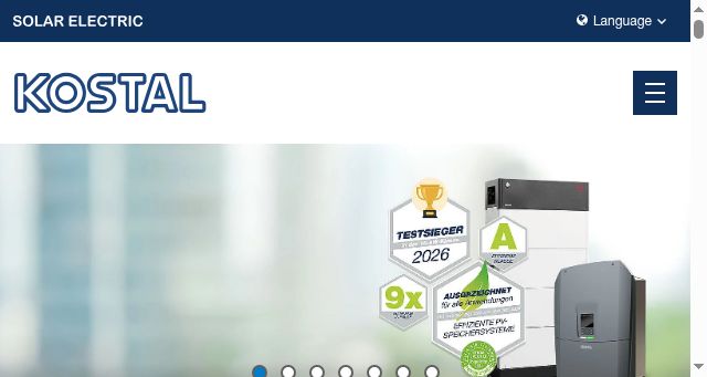 Screenshot of kostal-solar-electric.com